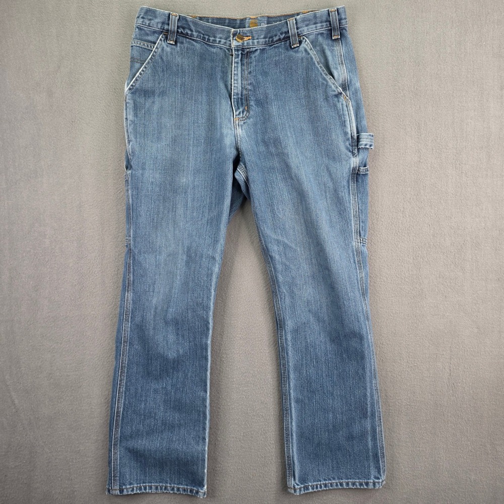Carhartt Carpenter Jeans Relaxed Fit Denim 36x30 Utility Workwear Pants